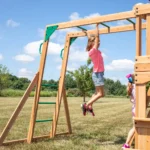 Backyard Discovery Montpelier Cedar Swing Set with Monkey Bars, Clubhouse & Snack Ba - Image 7
