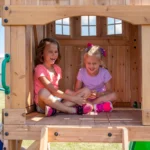 Backyard Discovery Montpelier Cedar Swing Set with Monkey Bars, Clubhouse & Snack Ba - Image 5