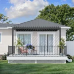 14x10 Evanston Wall Mounted Louvered Pergola - Image 9