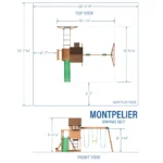 Backyard Discovery Montpelier Cedar Swing Set with Monkey Bars, Clubhouse & Snack Ba - Image 2