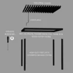 10x10 Sarasota Steel Louvered Pergola - Image 6