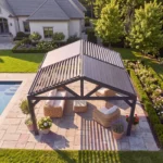 Backyard Discovery Ridgeline 14x12 Steel Louvered Pergola with Adjustable Roof - Image 3
