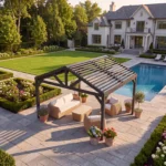 Backyard Discovery Ridgeline 14x12 Steel Louvered Pergola with Adjustable Roof - Image 12