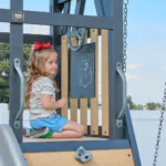 Backyard Discovery Atlas Steel Swing Set with Spiral Tube Slide & Wave Slide - Image 7