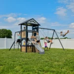 Atlas Steel Swing Set with Monkey Bars