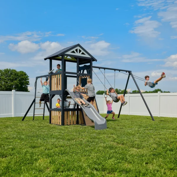 Atlas Steel Swing Set with Monkey Bars