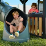 Backyard Discovery Atlas Steel Swing Set with Spiral Tube Slide & Wave Slide - Image 3