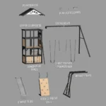 Atlas Steel Swing Set with Monkey Bars - Image 8
