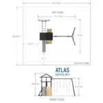 Atlas Steel Swing Set with Monkey Bars - Image 9