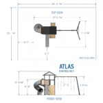 Backyard Discovery Atlas Steel Swing Set with Spiral Tube Slide & Wave Slide - Image 2