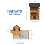 Sweetwater Chicken Coop - Brown - Image 4