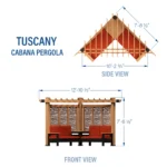 Tuscany Corner Pergola with Conversation Seating - Privacy Panels - Image 2