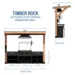 Timber Rock Outdoor Argentine Grill Cook Station - Image 2