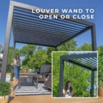 10x10 Sarasota Steel Louvered Pergola - Image 2